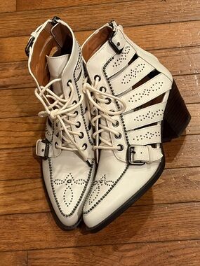 Coach Brown Leather Slip-On Shoe with White Accent